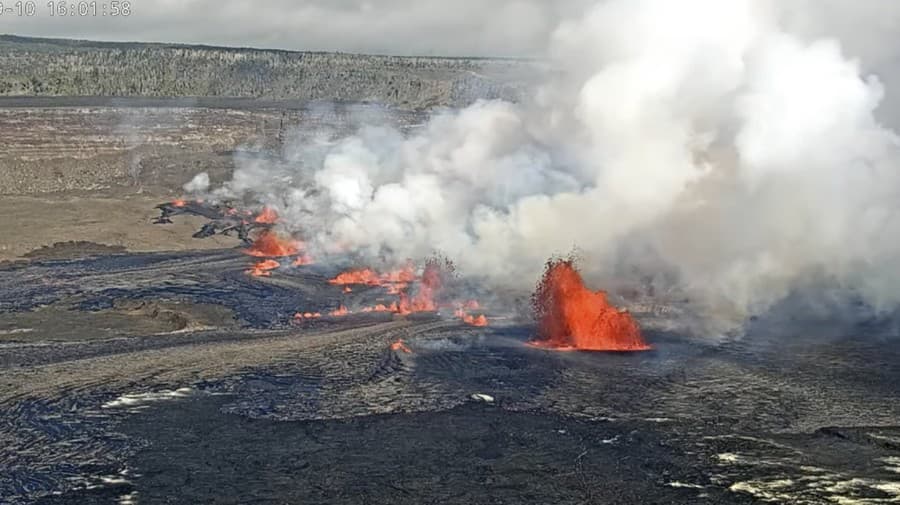 Havajská sopka Kilauea sa