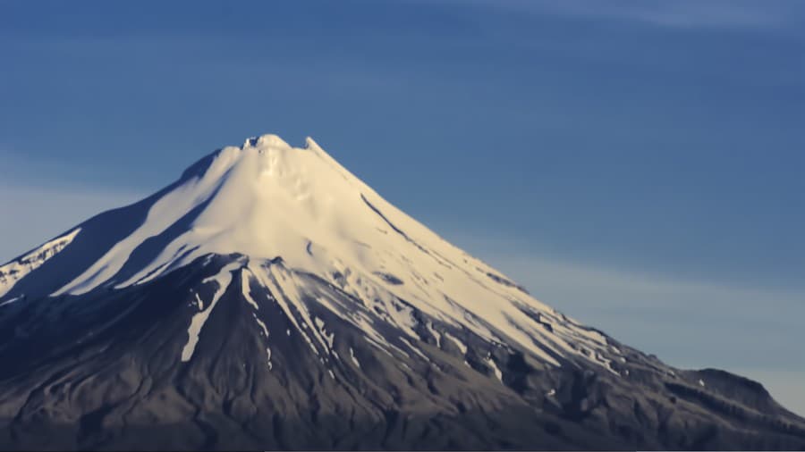 Hora Taranaki, z ktorej