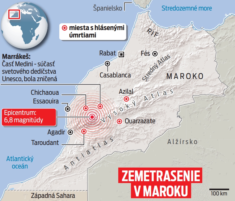 Zemetrasenie v Maroku