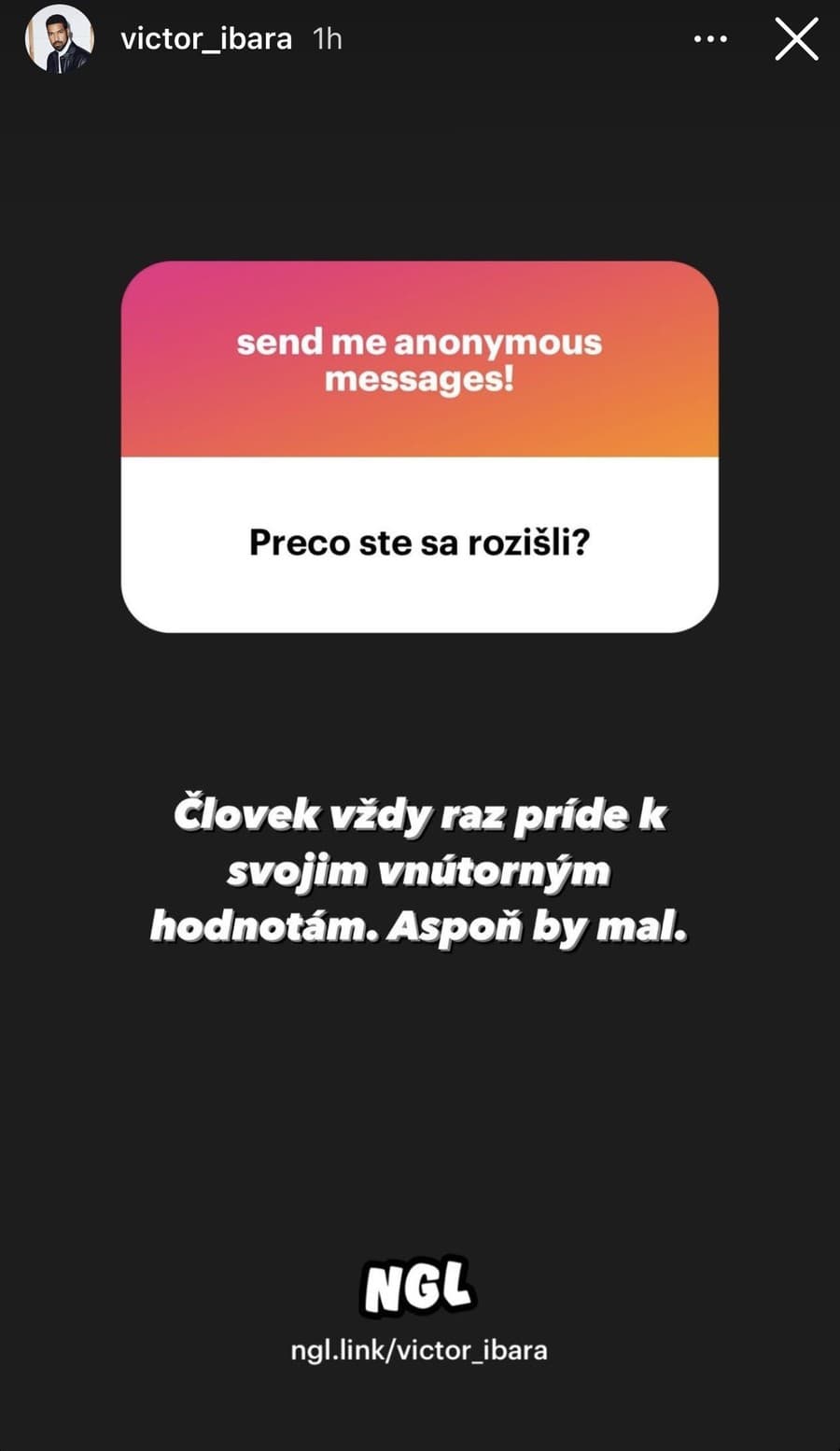 Takto Victor Ibara opisoval rozchod s Twiinskou na svojom Instagrame.