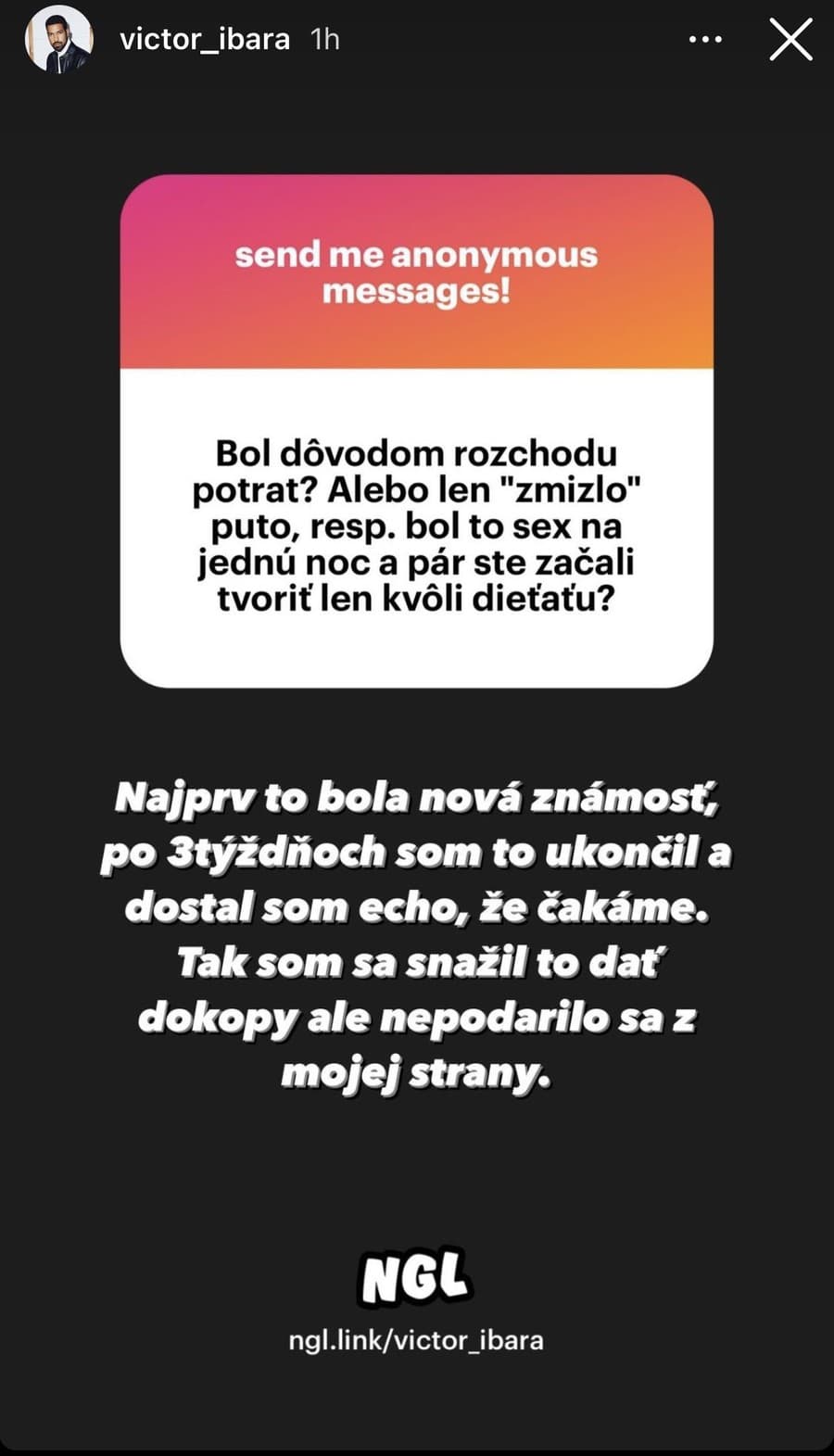 Takto Victor Ibara opisoval rozchod s Twiinskou na svojom Instagrame.