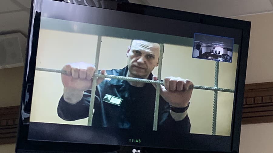 Uväznený ruský opozičný líder Alexej Navaľnyj.