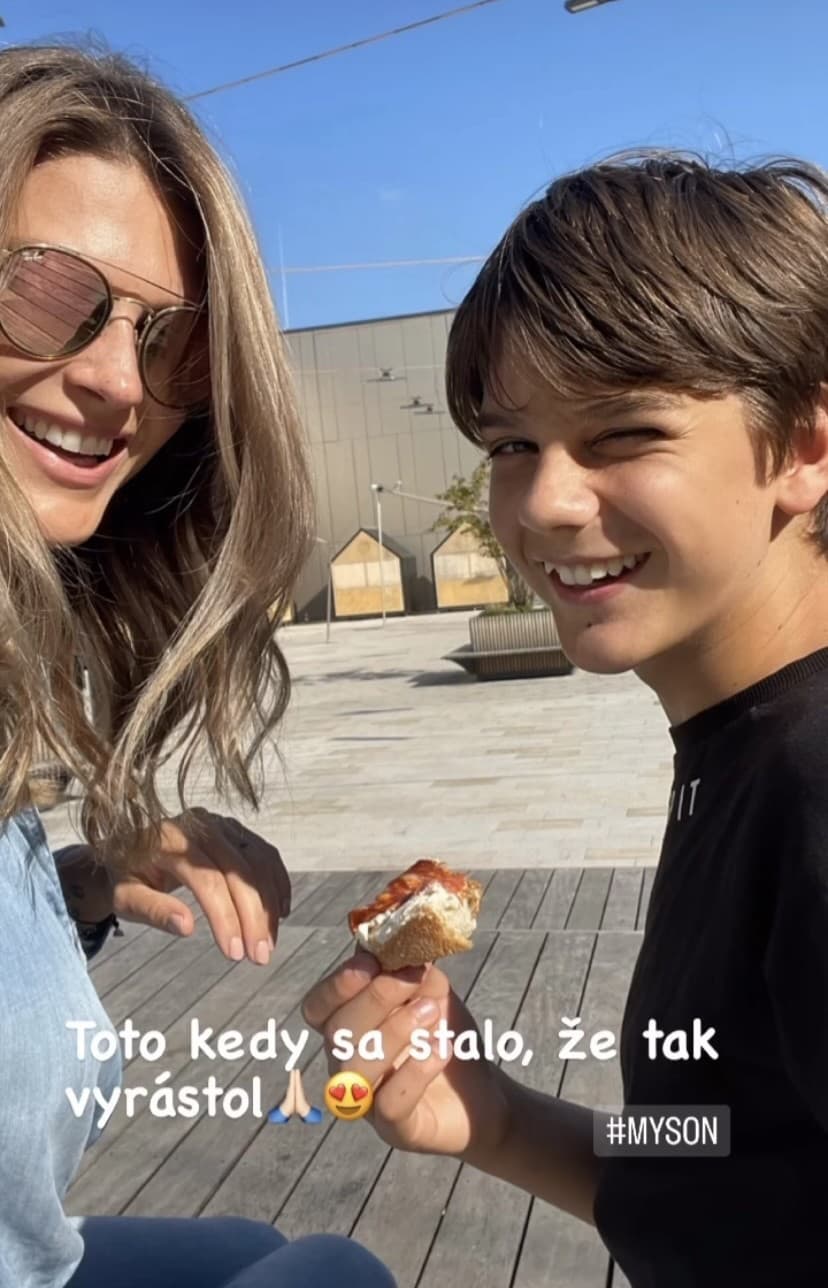 Mirka Luberdová so synom Riškom.