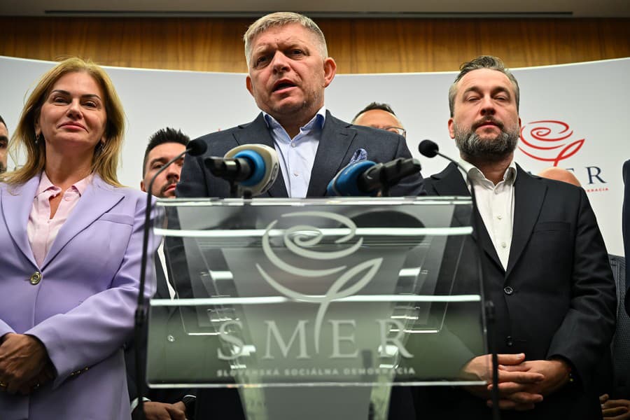 Prvá tlačová konferencia Smeru po voľbách,