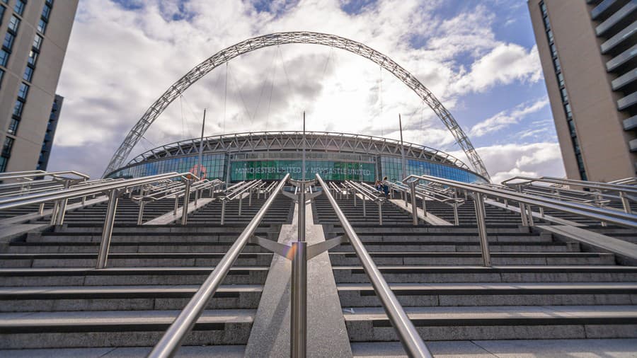 Štadión vo Wembley. (ilustračné