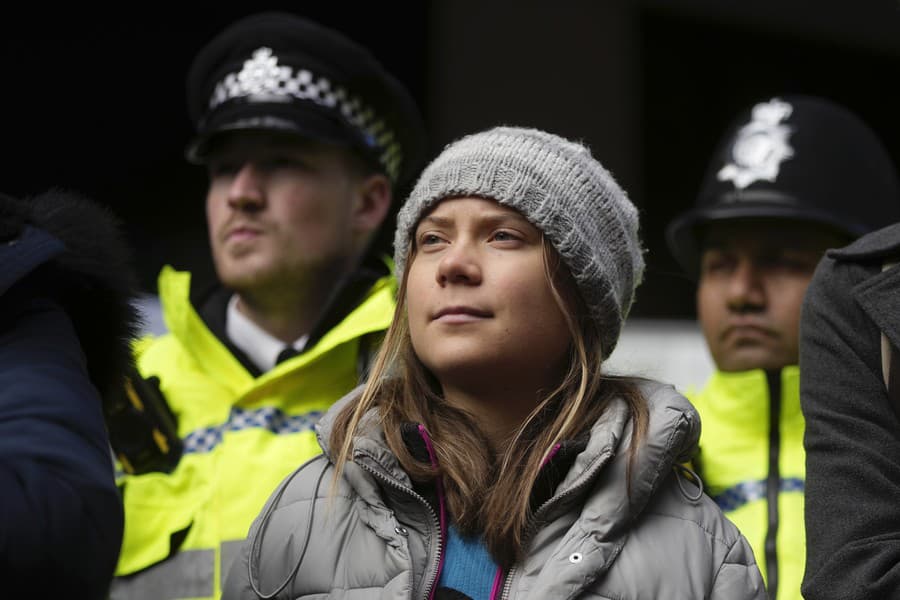 Polícia na klimatickom proteste