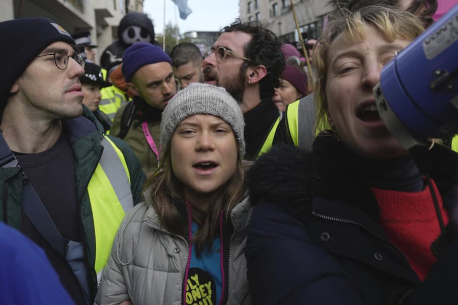 Polícia na klimatickom proteste