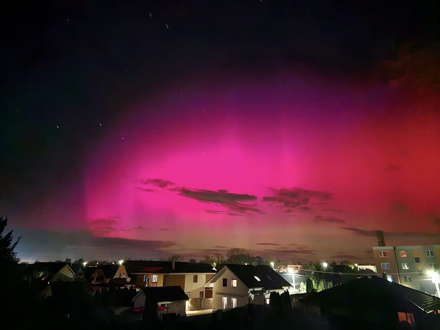 Polárna žiara nad Špačincami