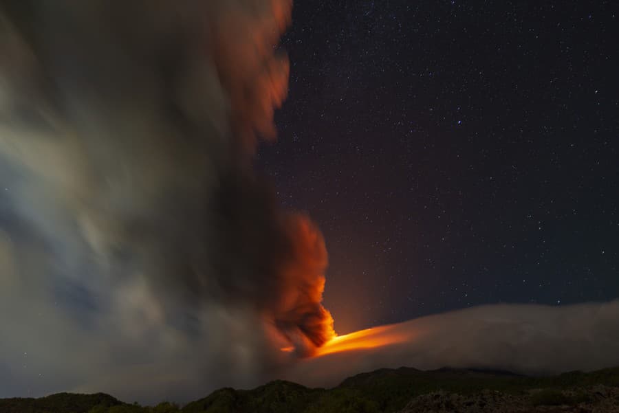 Sopka Etna na talianskom