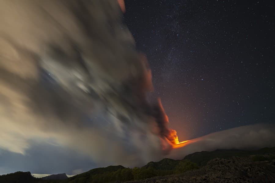 Sopka Etna na talianskom