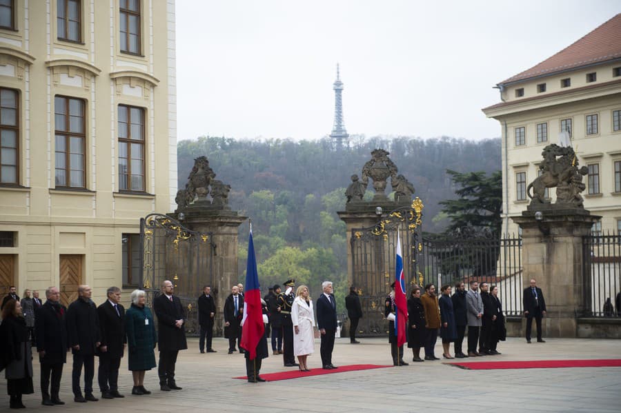 Summit prezidentov krajín V4 v Prahe.