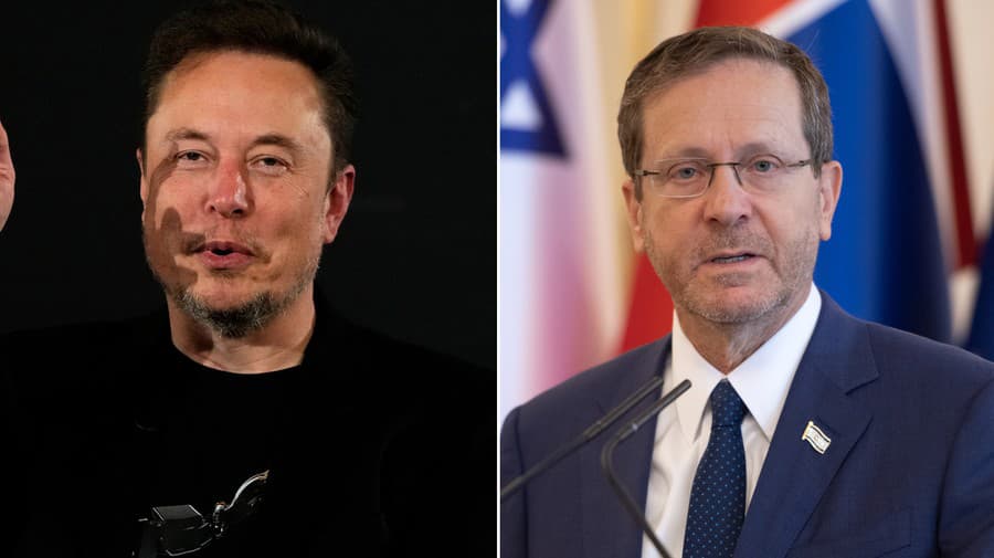 Elon Musk, Isaac Herzog.