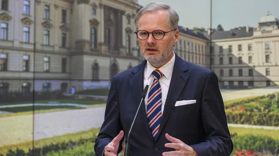 Na snímke predseda vlády ČR Petr Fiala.