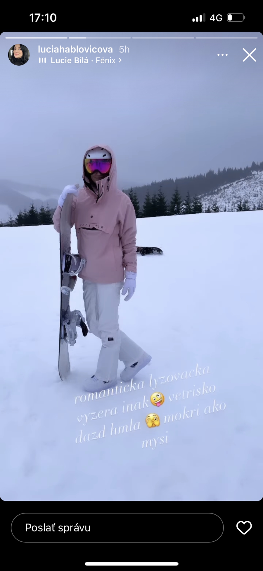 Lucia Hablovičová na svahu v Jasnej.