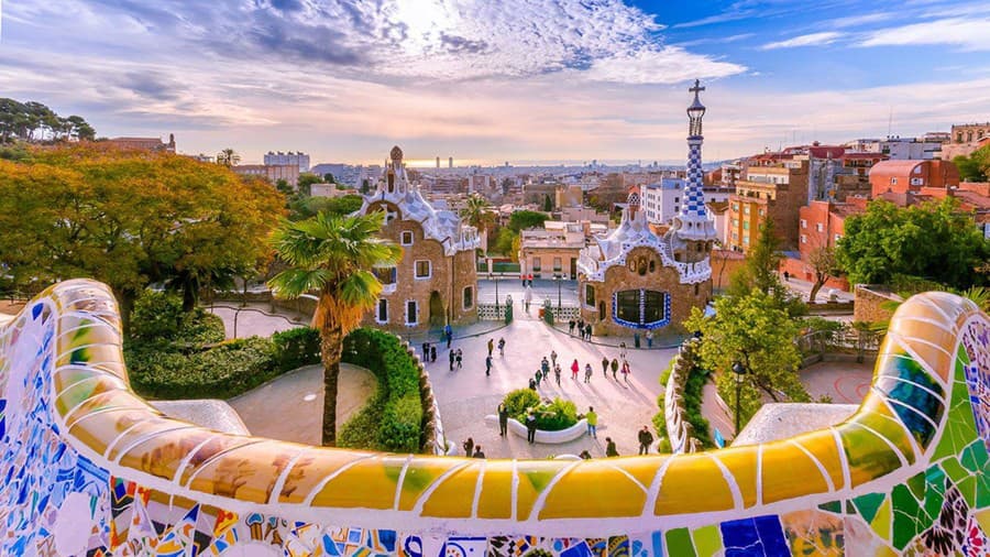 Park Güell v Barcelone.