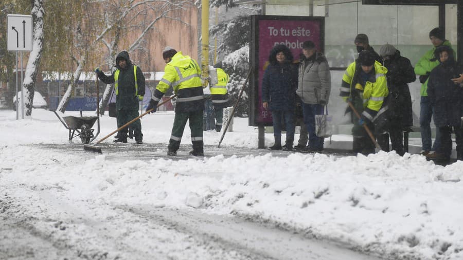 Sneh v Košiciach.