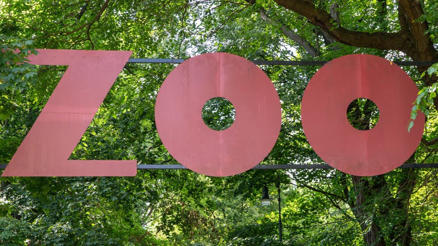 ZOO Polish. Word signboard.