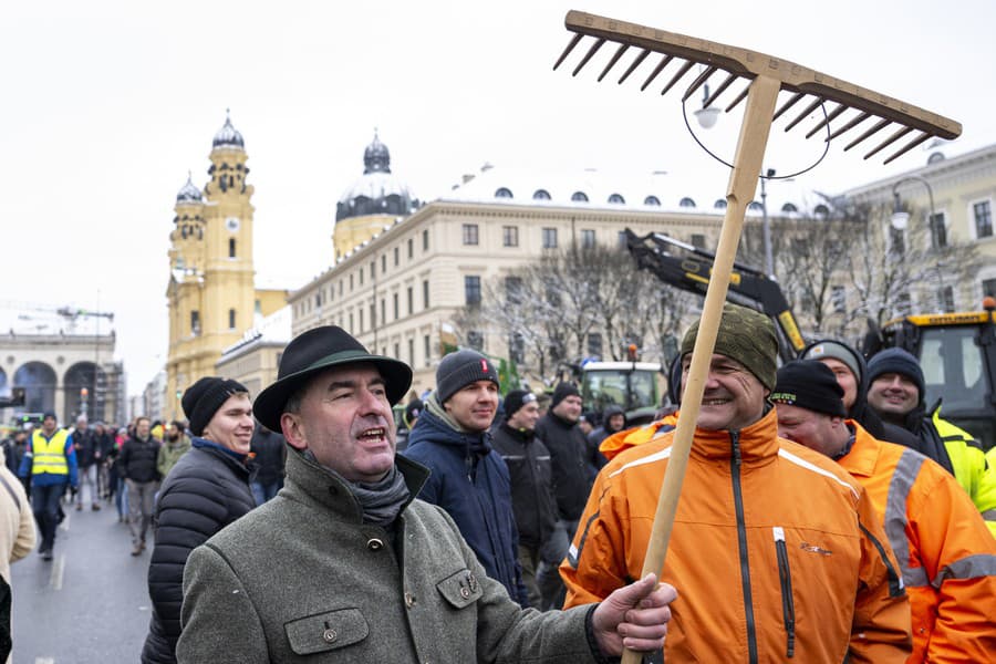 Nemeckí poľnohospodári protestujú proti