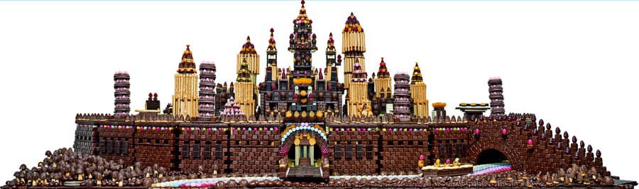 Čokoládový hrad zaberie plochu až dva štvorcové metre. 
