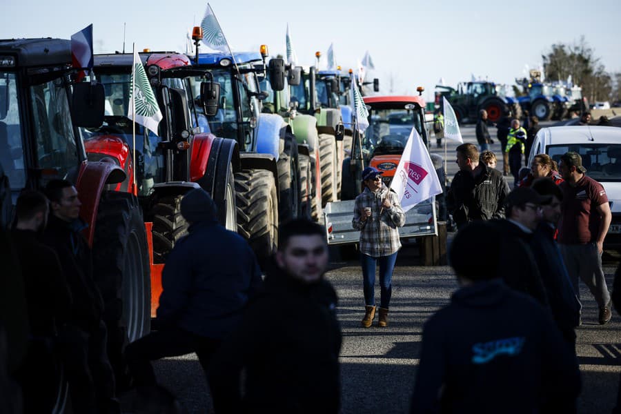 Protest farmárov vo Francúzsku.