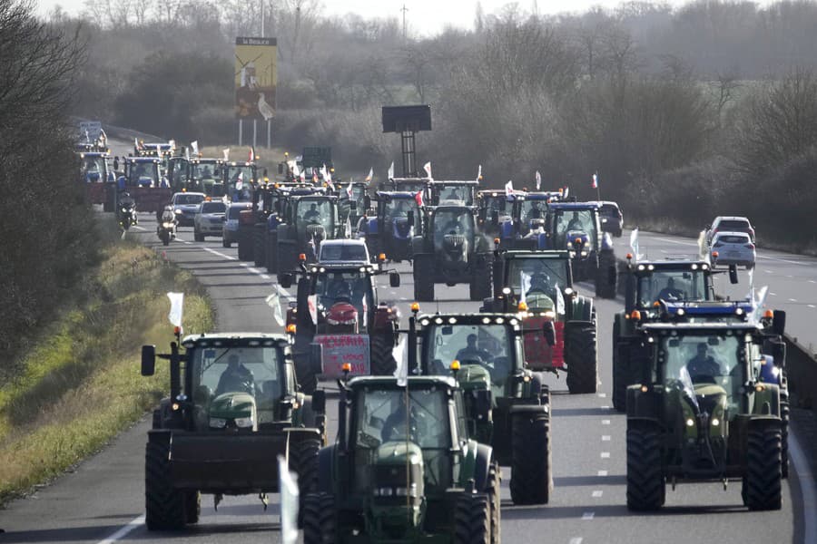 Protest farmárov vo Francúzsku.