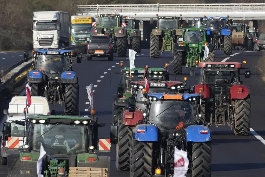 Protest farmárov vo Francúzsku.