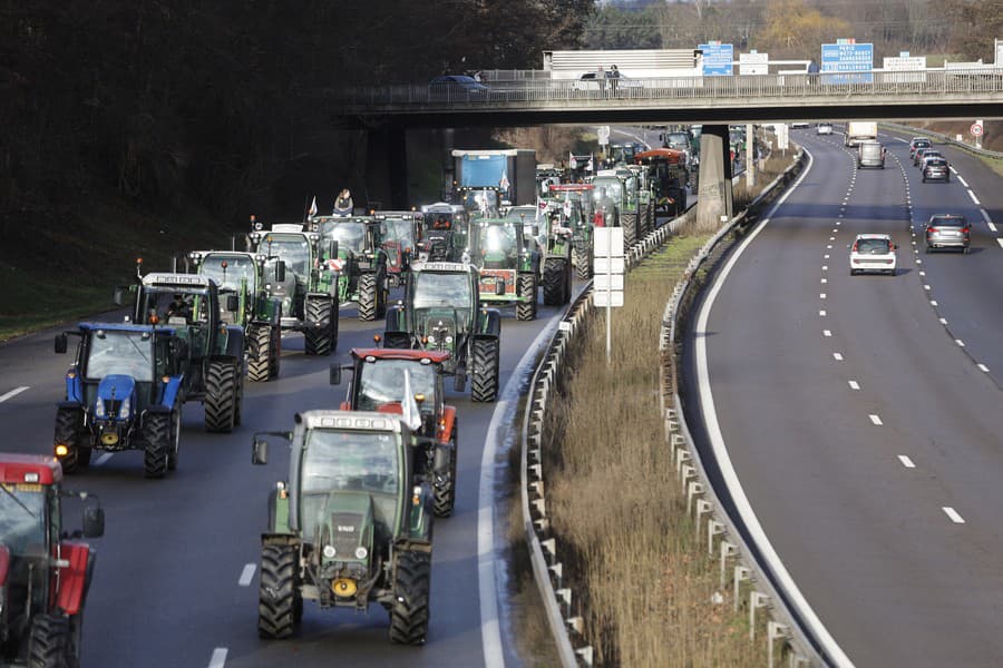 Protest farmárov vo Francúzsku.