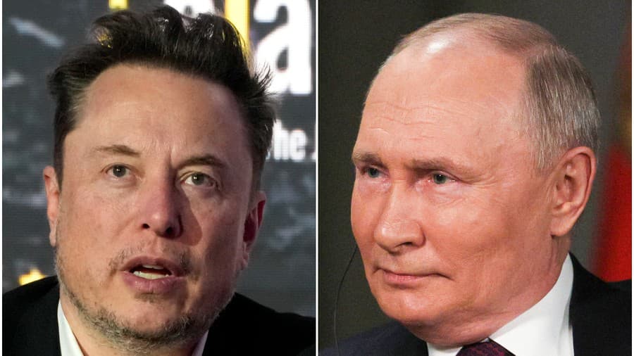 Elon Musk, Vladimir Putin.