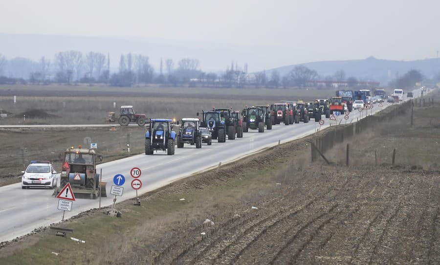 Na snímke kolóna protestujúcich