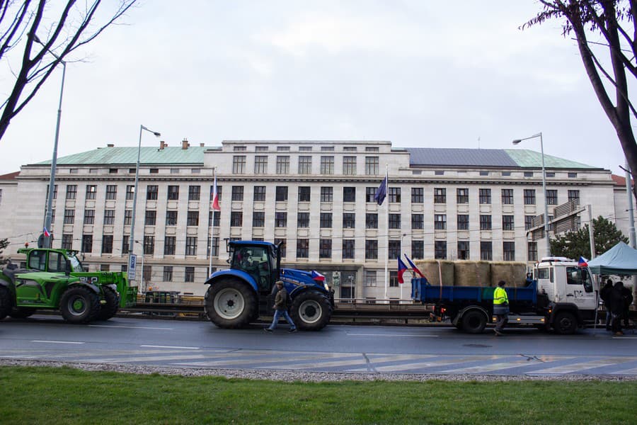 Protest poľnohospodárov v Prahe