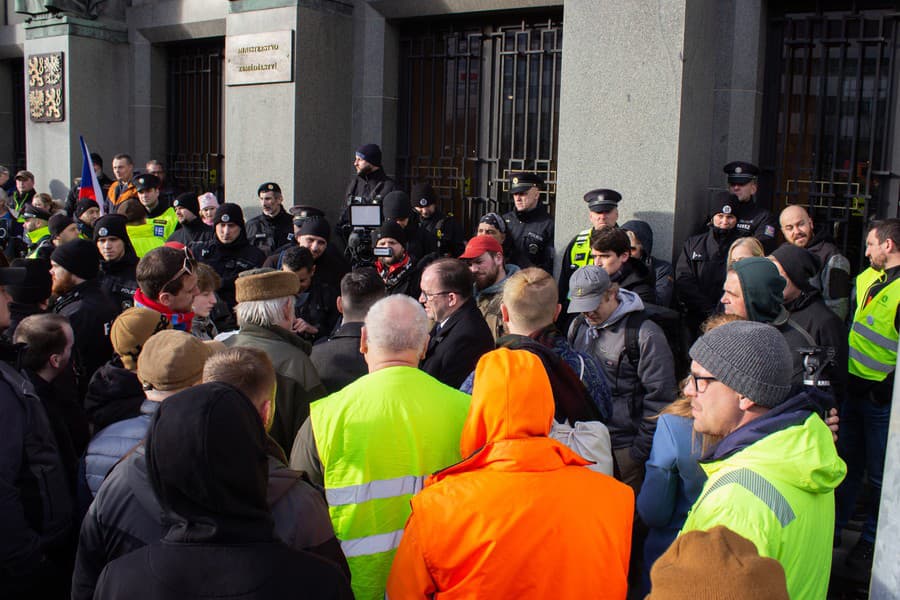 Protest poľnohospodárov v Prahe