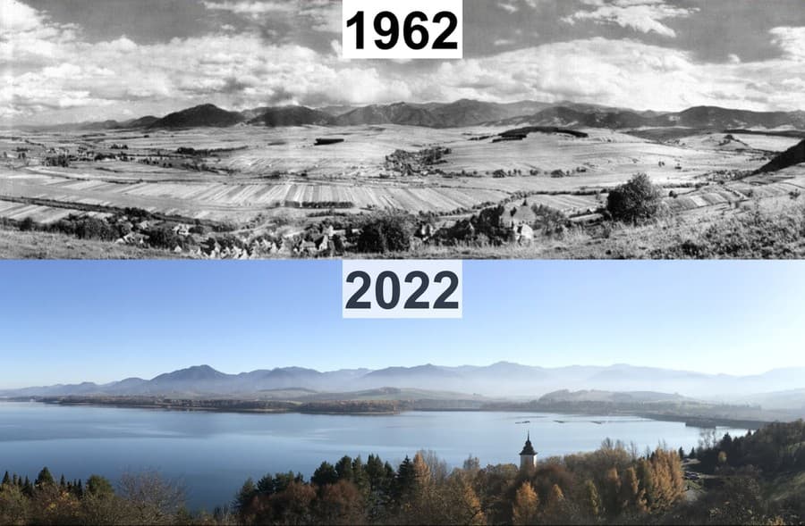 Liptovská Mara pred a po napustení. (1962 - 2022)