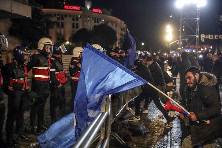 Protesty v albánskej metropole