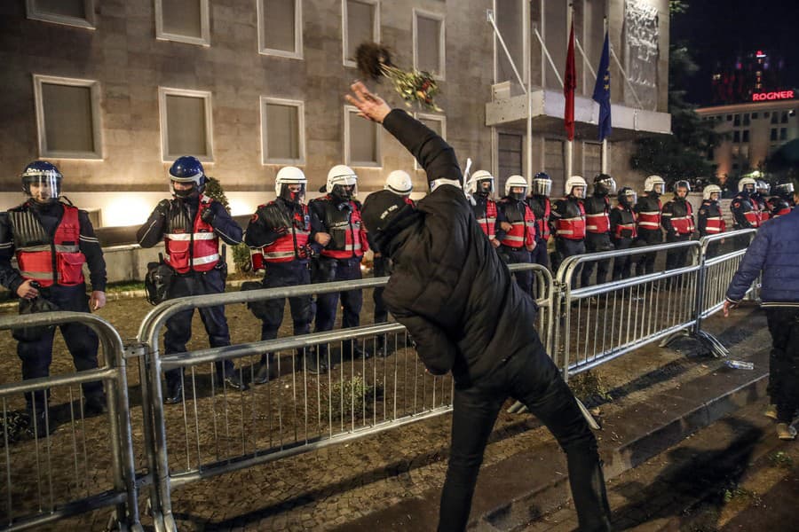 Protesty v albánskej metropole