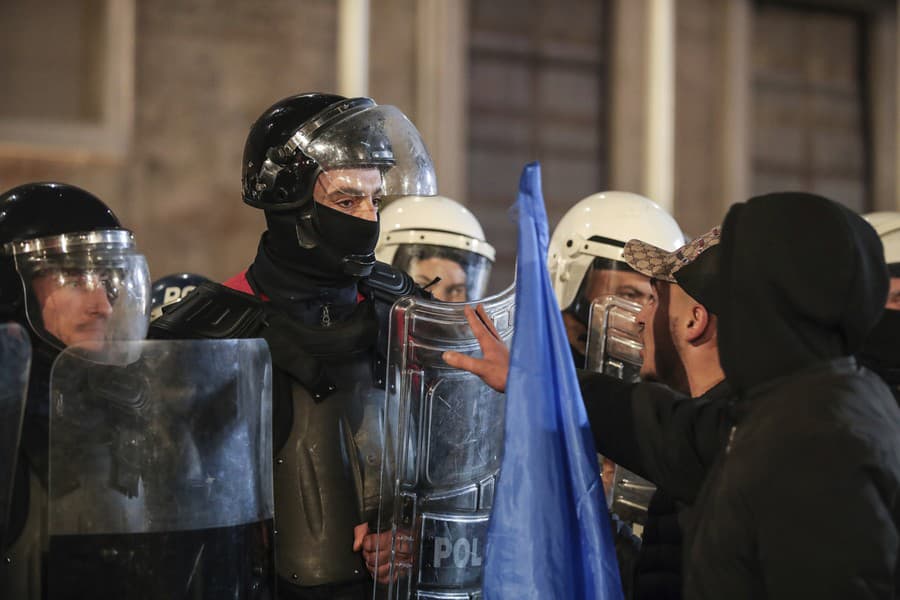 Protesty v albánskej metropole