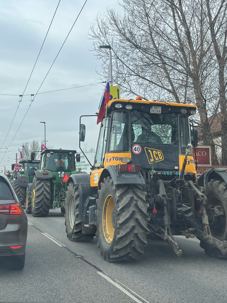 Protest farmárov v hlavnom