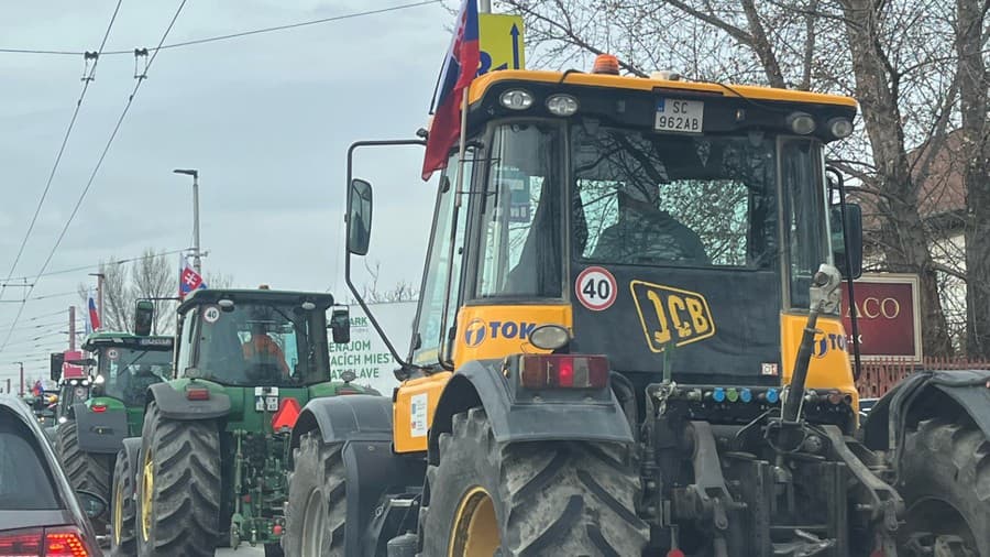 Protest farmárov v hlavnom