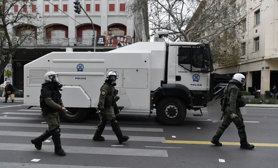 Ľudia v Grécku protestovali