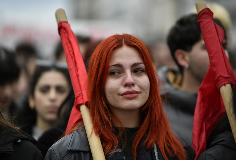 Ľudia v Grécku protestovali