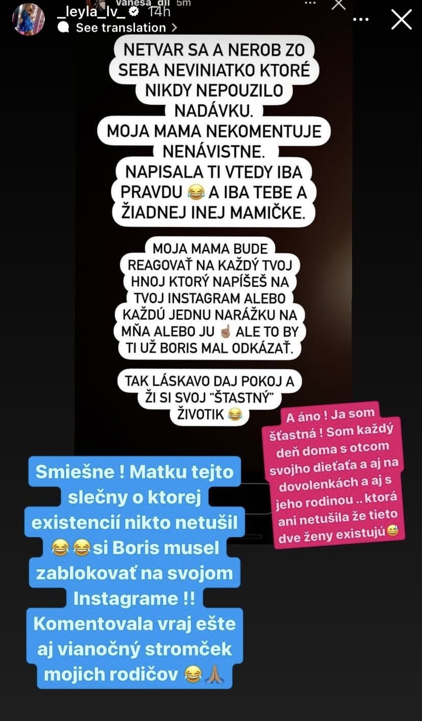 Kollárove mamičky Laura a Vanessa si cez sociálnu sieť Instagram posielali drsné odkazy.