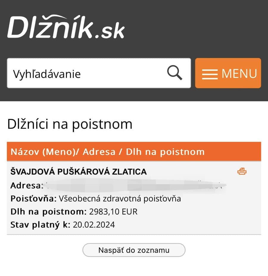 Na webe pri Puškárovej mene stále svieti dlh.