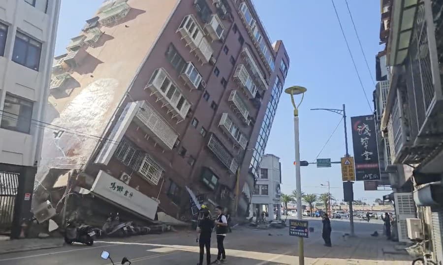 Silné zemetrasenie na Taiwane