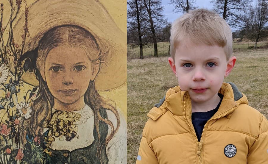 Chlapec sa na dievčatko z obrazu podľa rodičov veľmi podobá.