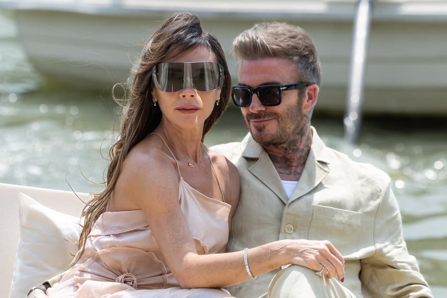 Victoria a David Beckham.