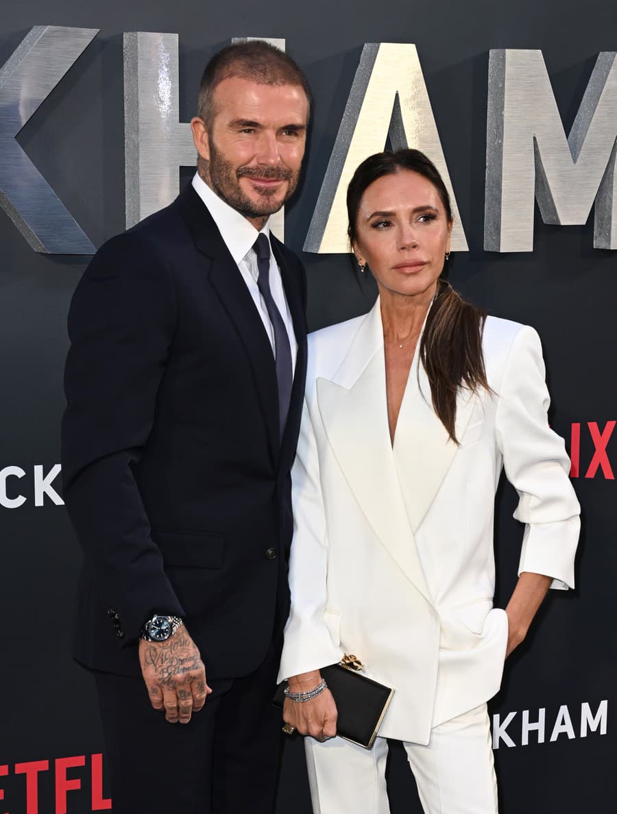 Victoria a David Beckham.
