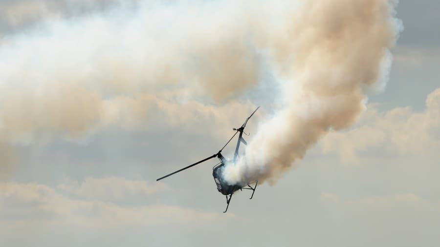 Pád vrtuľníka (Ilustračné foto)