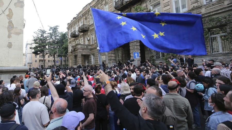 Protesty v Gruzínsku
