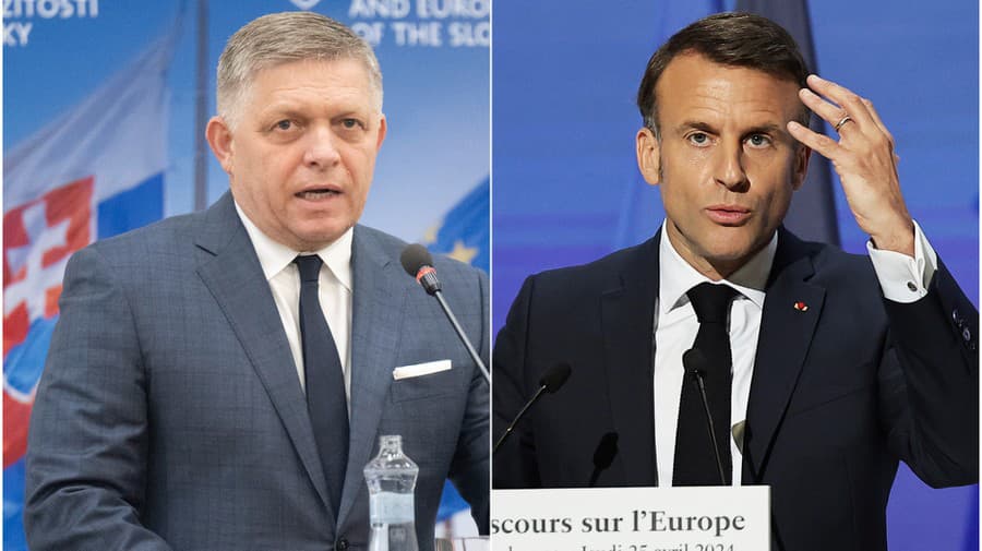 Robert Fico, Emmanuel Macron.