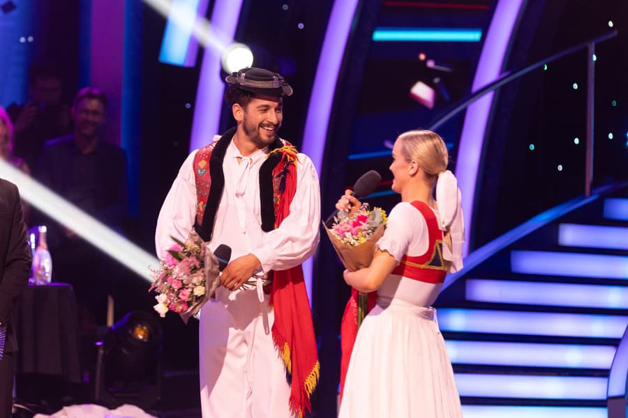 Finále šou Let's Dance. Na fotke Jakub Jablonský a Eliška Lenčešová.