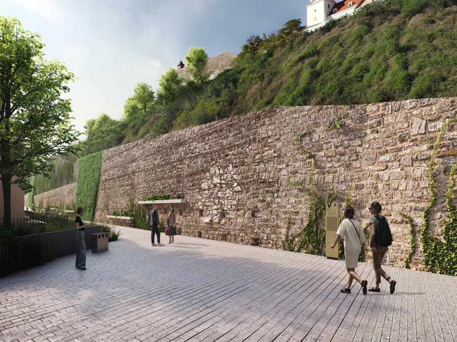 V opornom múre sa budú nachádzať aj časti pôvodných murív.